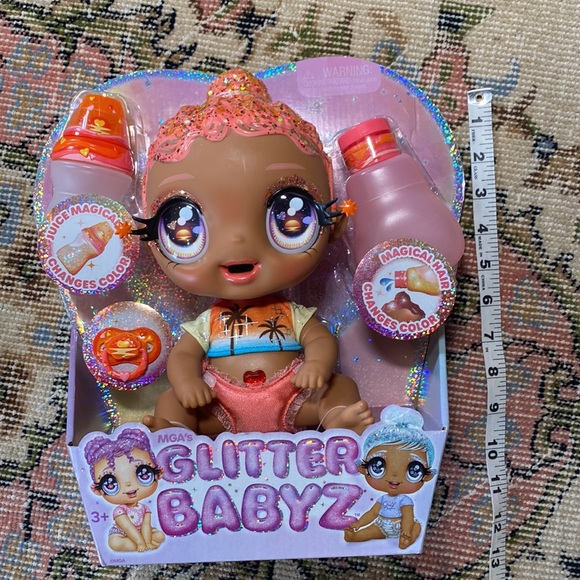 NIB! Glitter Babyz: SOLANA SUNBURST🌞African American Doll w/Accessories 🎁🎄⚡️ - Picture 2 of 7